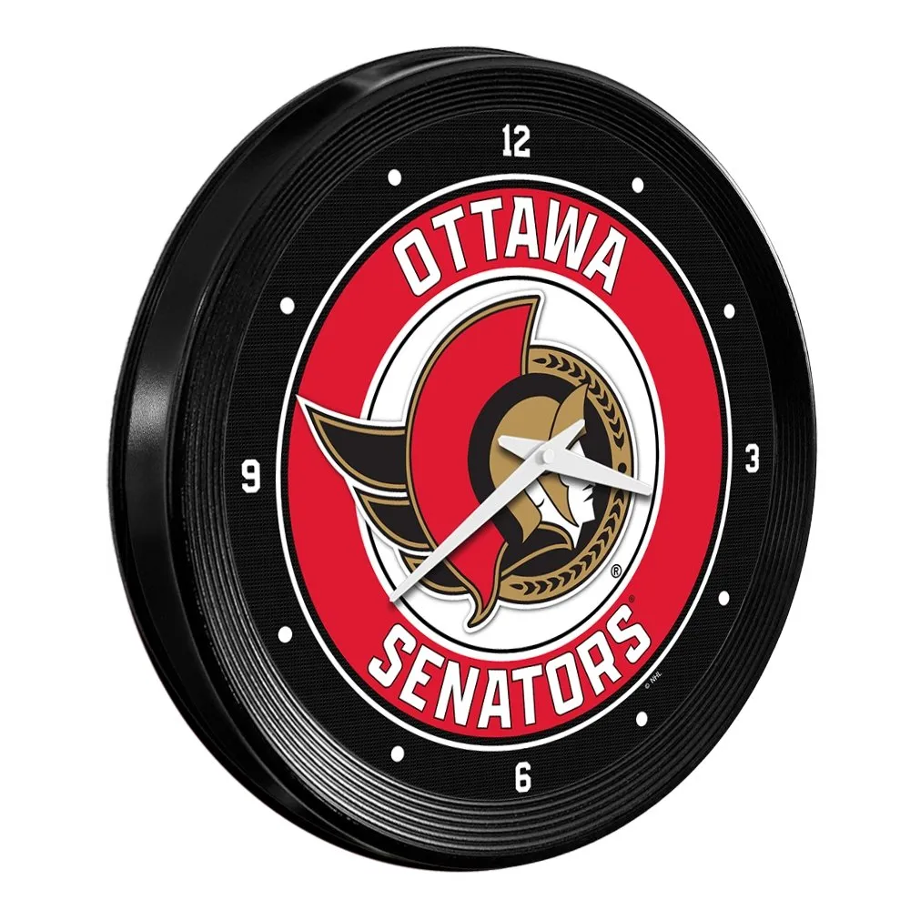 Ottawa Senators: Ribbed Frame Wall Clock