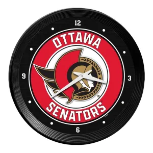 Ottawa Senators: Ribbed Frame Wall Clock