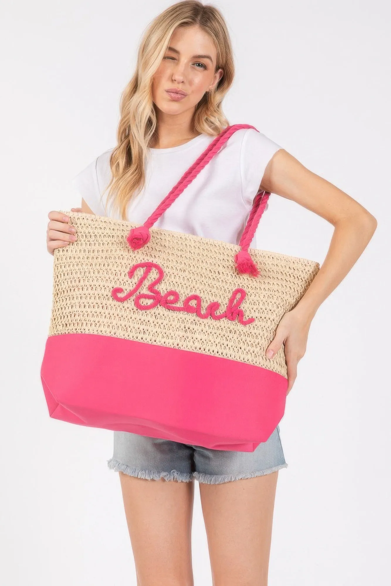 Oversized Beach Crochet Tote Bag