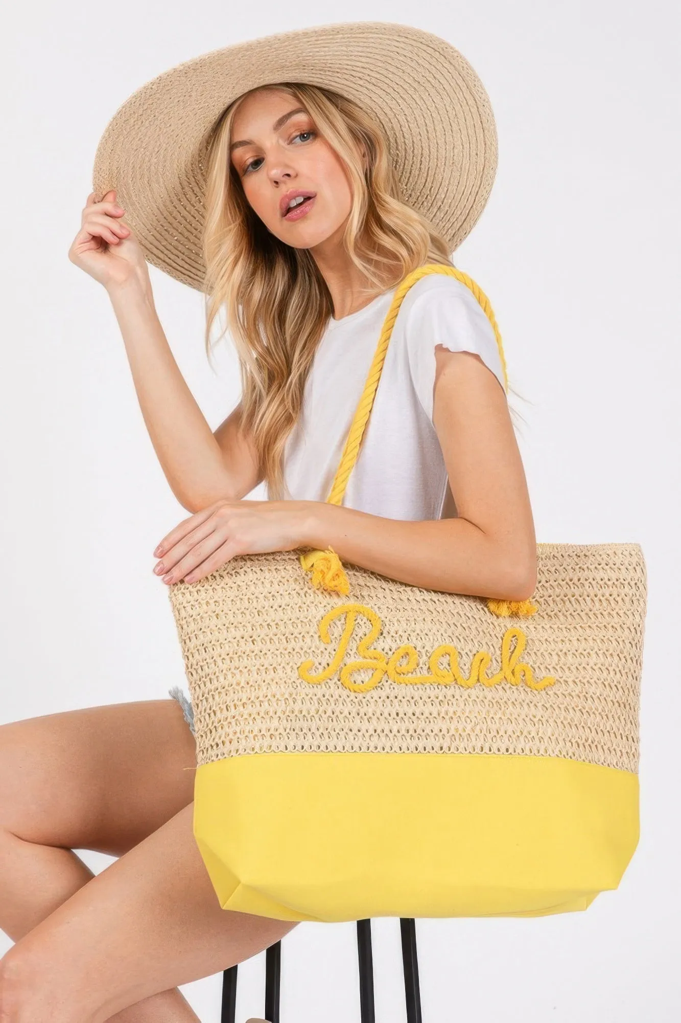 Oversized Beach Crochet Tote Bag