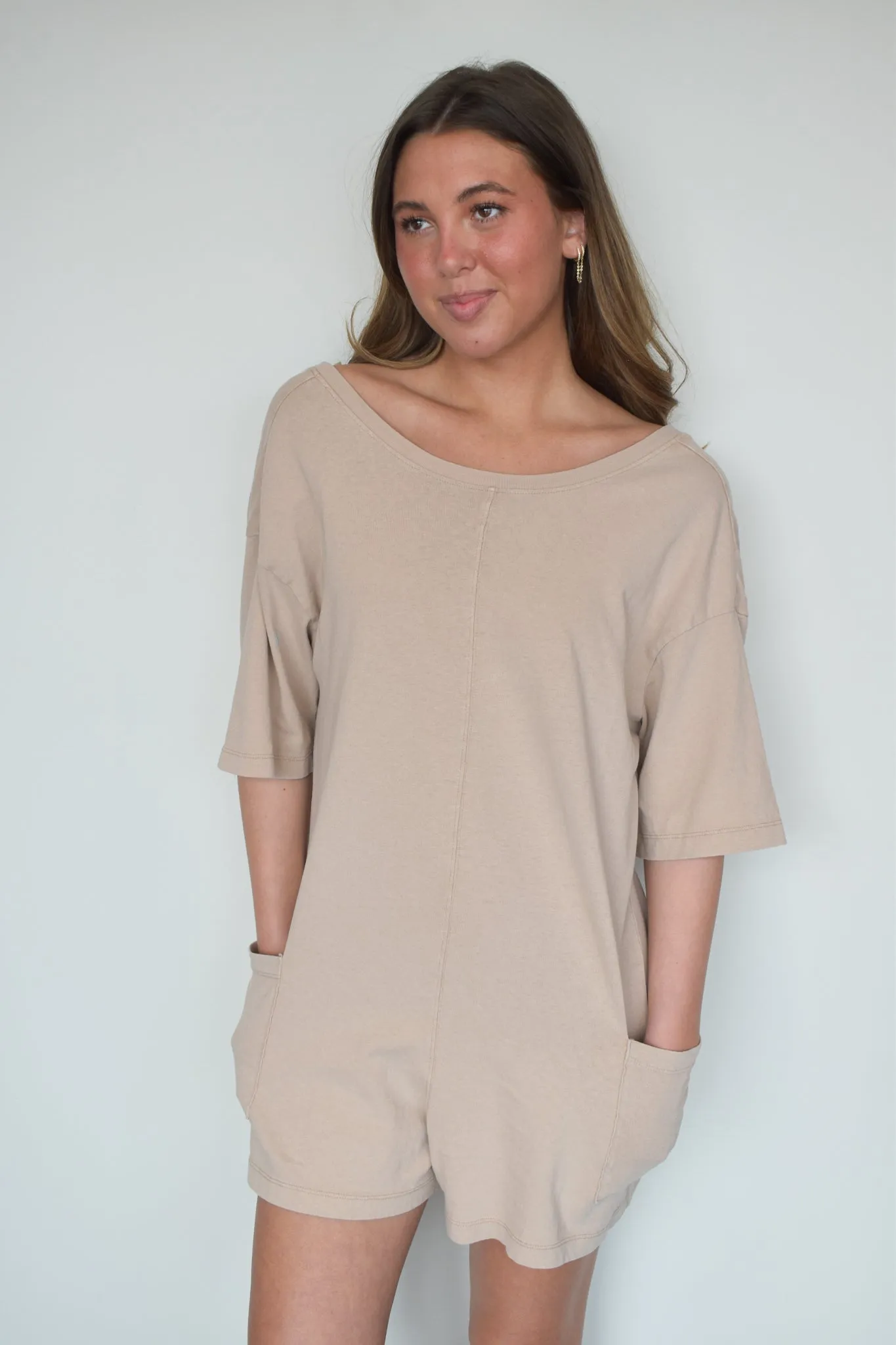Oversized Neutral Romper