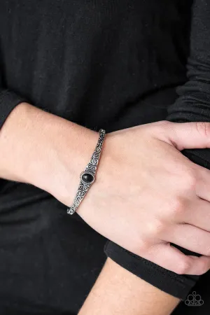 Paparazzi - Make Your Own Path - Black Stone Cuff Bracelet