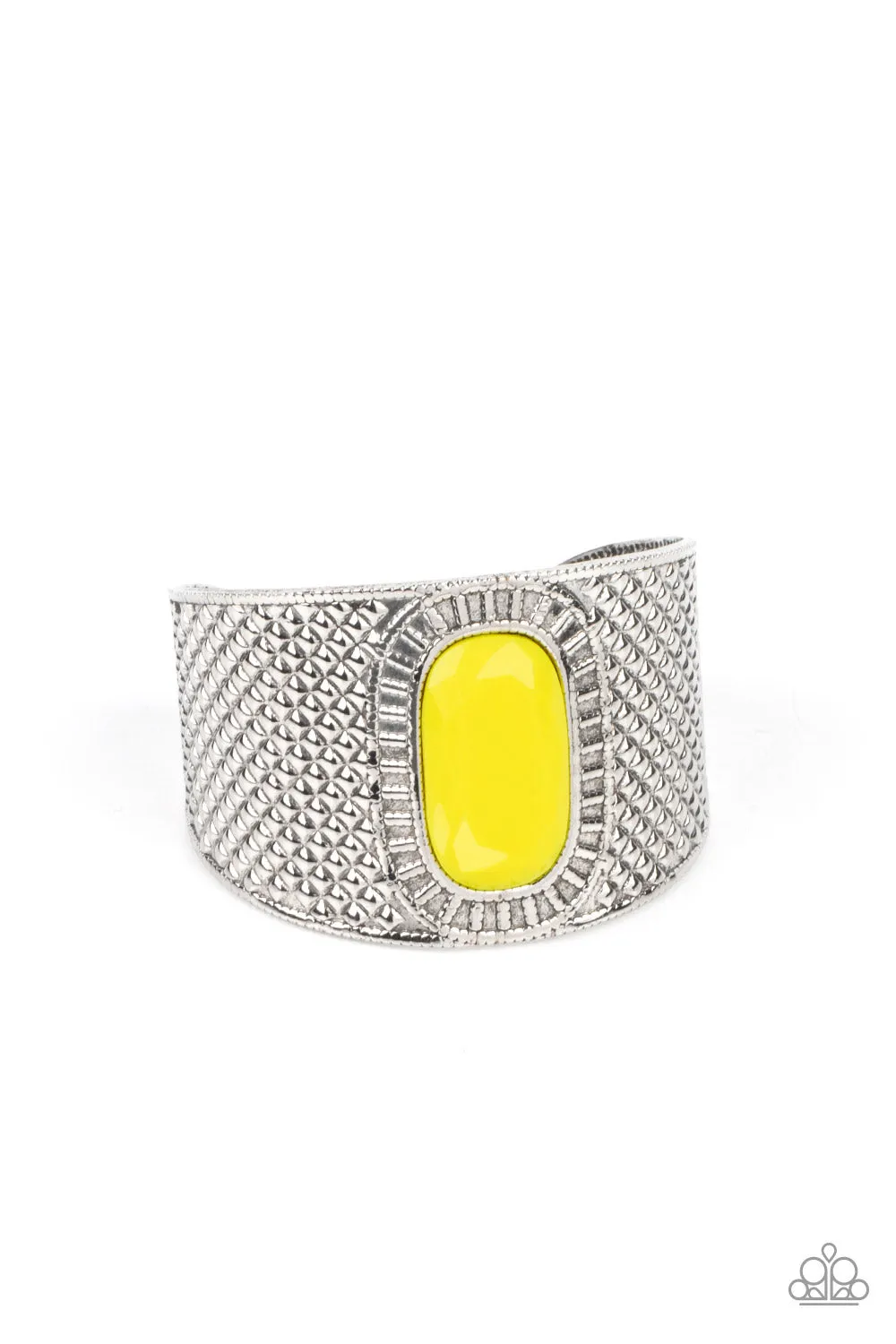 Paparazzi - Poshly Pharaoh - Yellow Bracelet