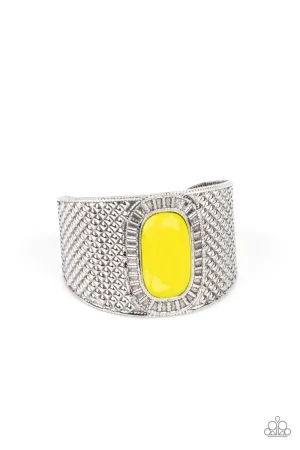 Paparazzi - Poshly Pharaoh - Yellow Bracelet