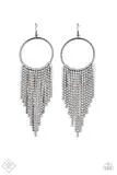 Paparazzi Streamlined Shimmer - Black Earrings