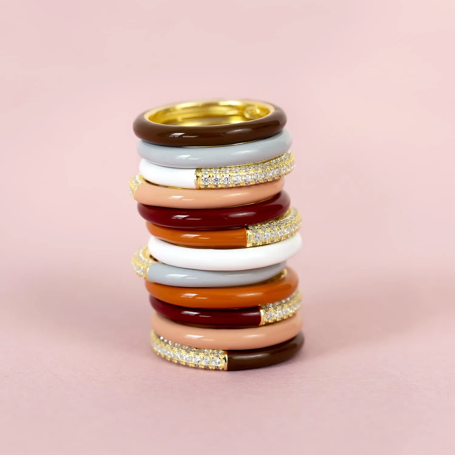Pavé Neutral Enamel Band
