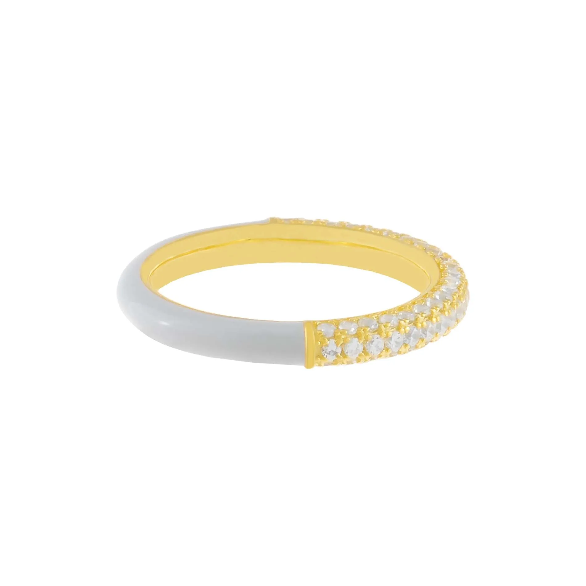 Pavé Neutral Enamel Band