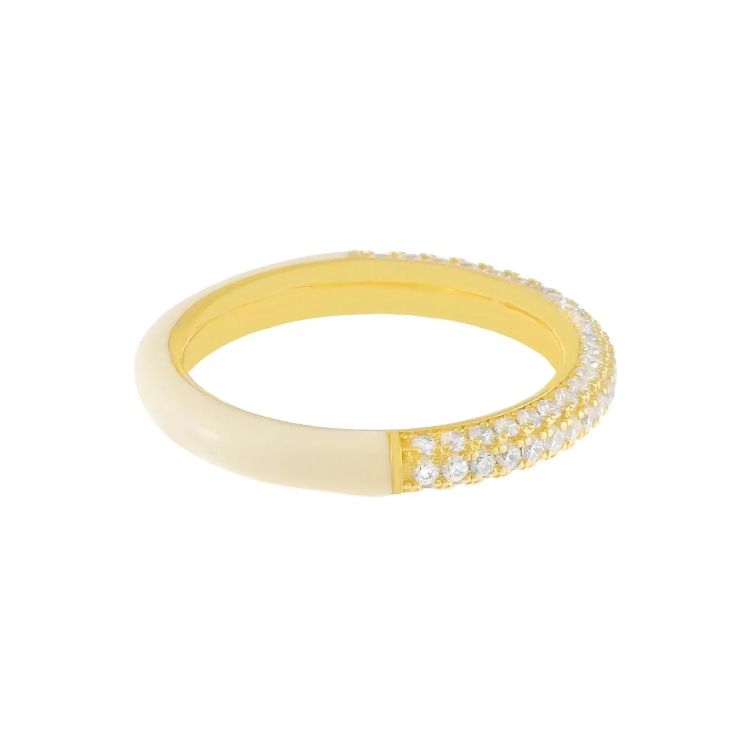 Pavé Neutral Enamel Band