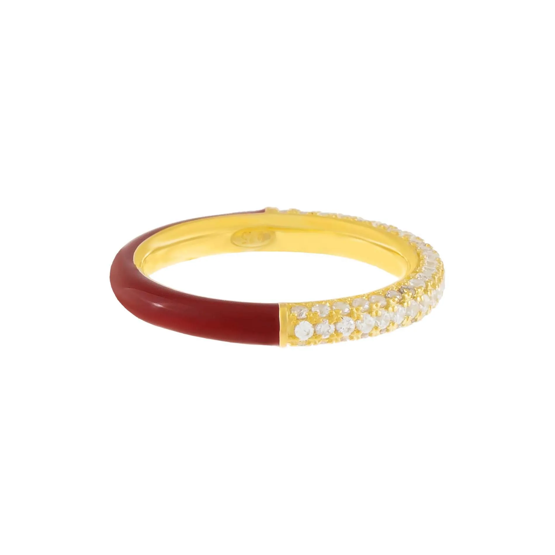 Pavé Neutral Enamel Band