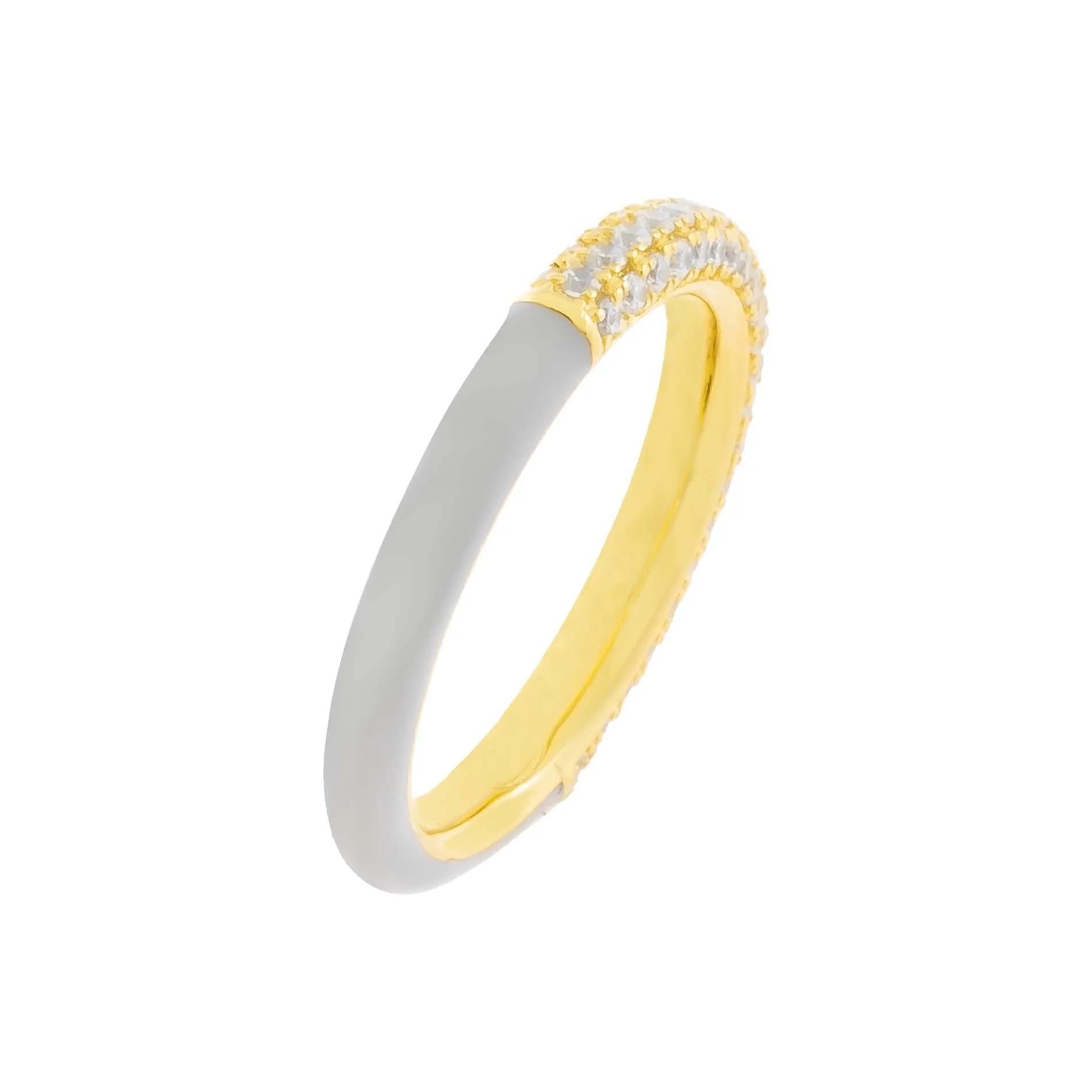 Pavé Neutral Enamel Band