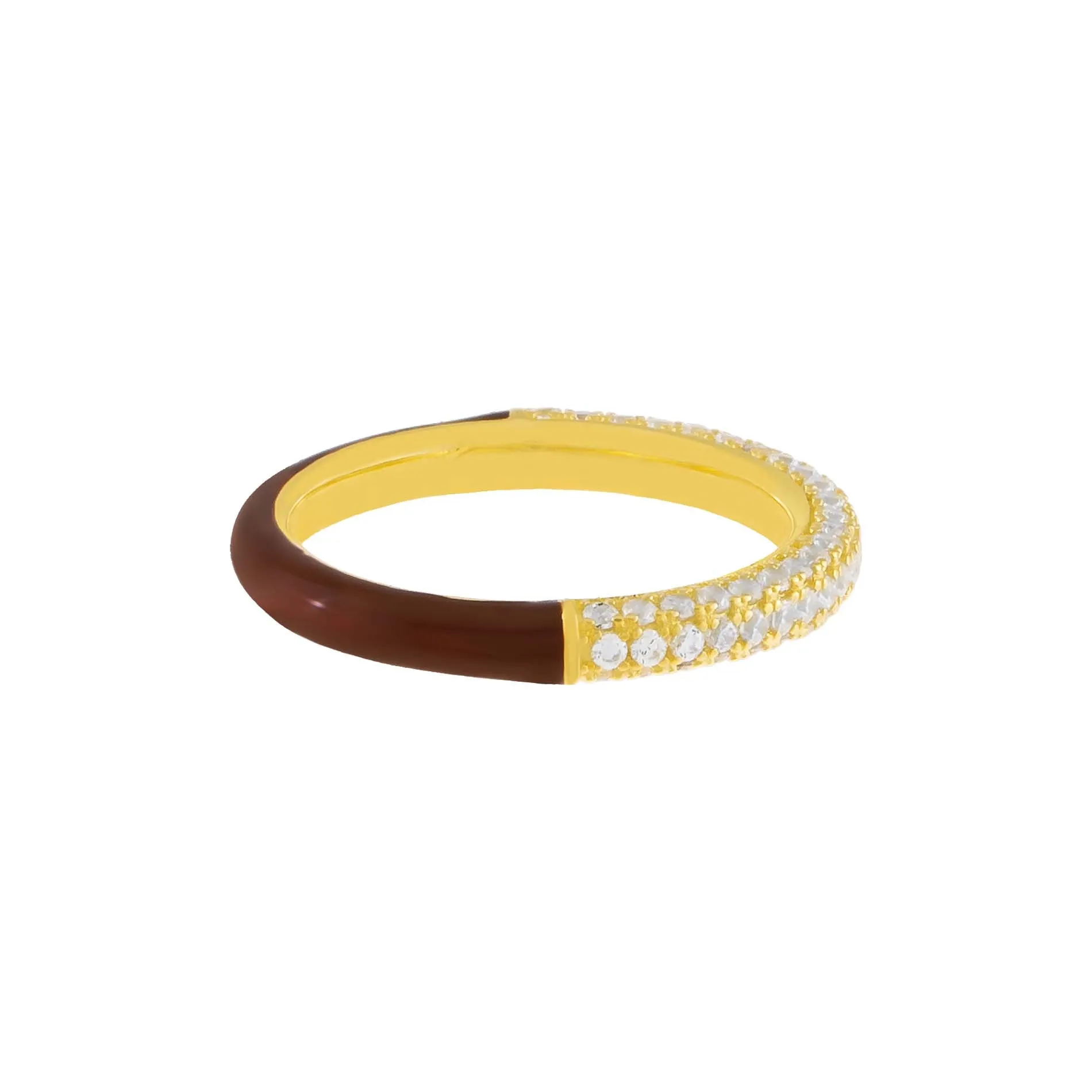 Pavé Neutral Enamel Band