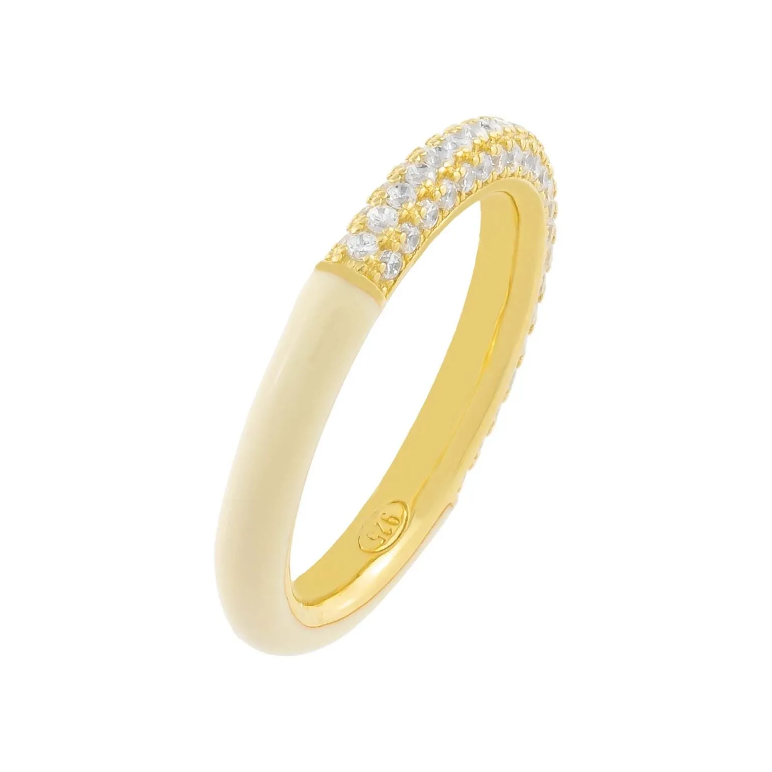 Pavé Neutral Enamel Band