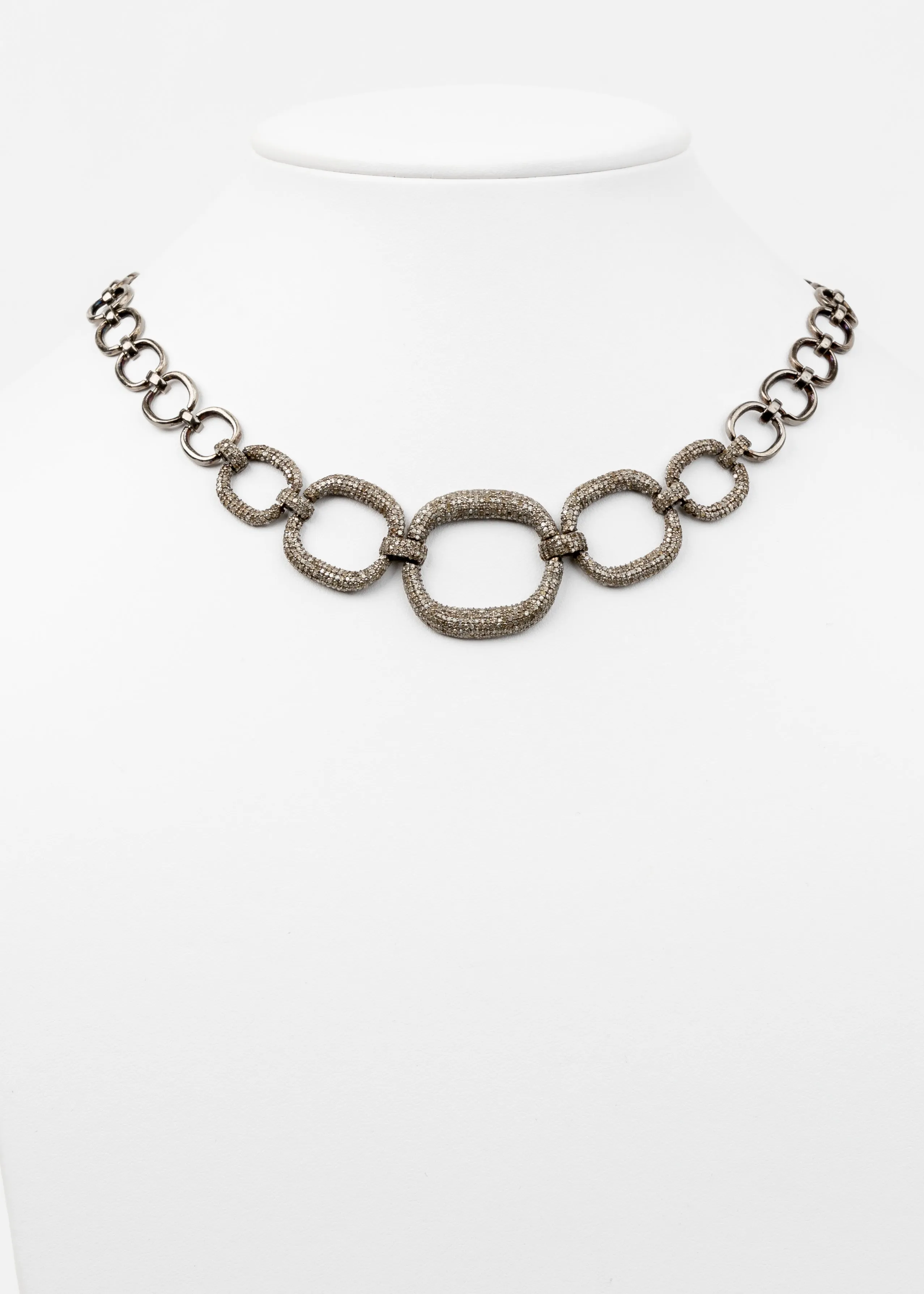 Pave Diamond Link Necklace