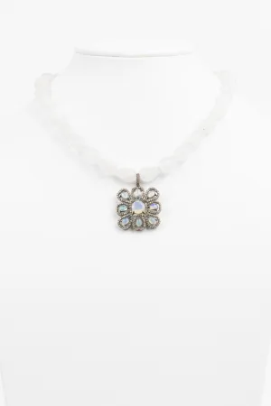 Pave Diamond, Moonstone, Quartz