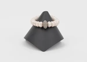 Pave diamond, mystic moonstone rondelles