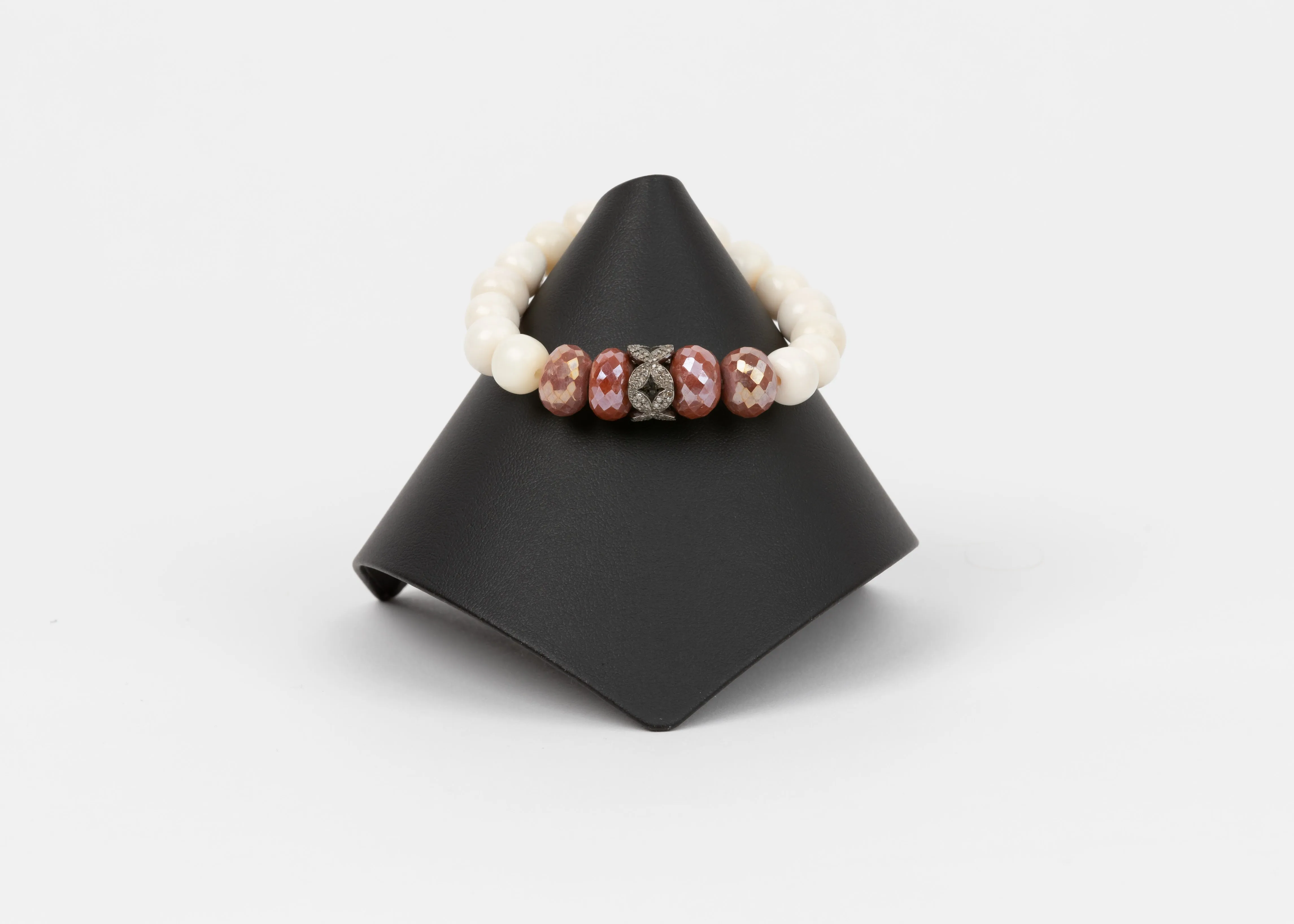 Pave Diamond, Sunstone, Bone