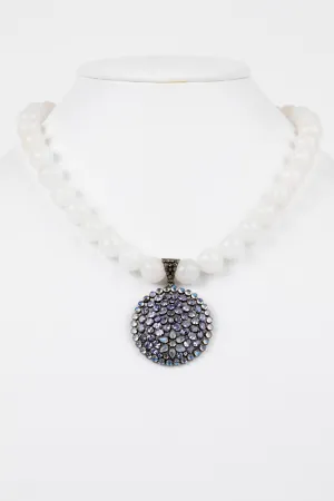 Pave Diamond, Tanzanite, Cloud Agate