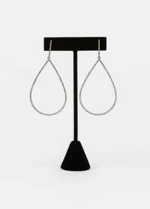 Pave Diamond Teardrop Earrings