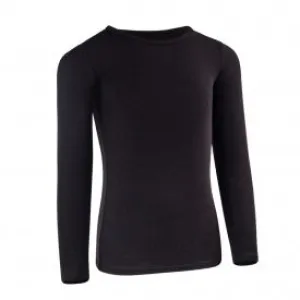 PB&J Girls Ribbed Long Sleeve Shell - Black