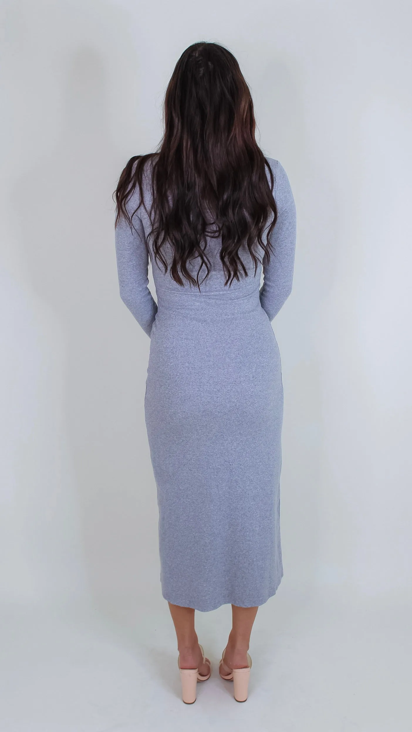 Penny Grey Midi Dress