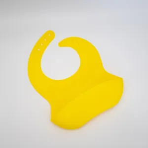 Personalised Embossed Silicone Bib- Yellow