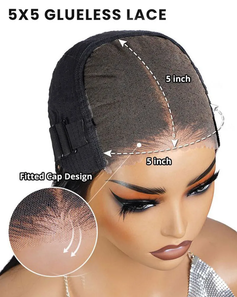 Piano Highlight Colored Body Wave 5x5 Glueless Lace Human Hair Wigs