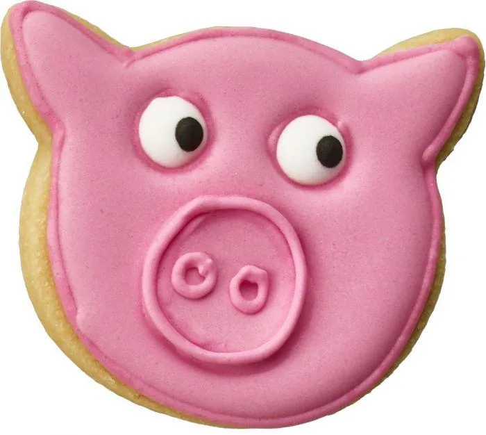Pig Face Cookie Cutter With Internal Detail 6cm