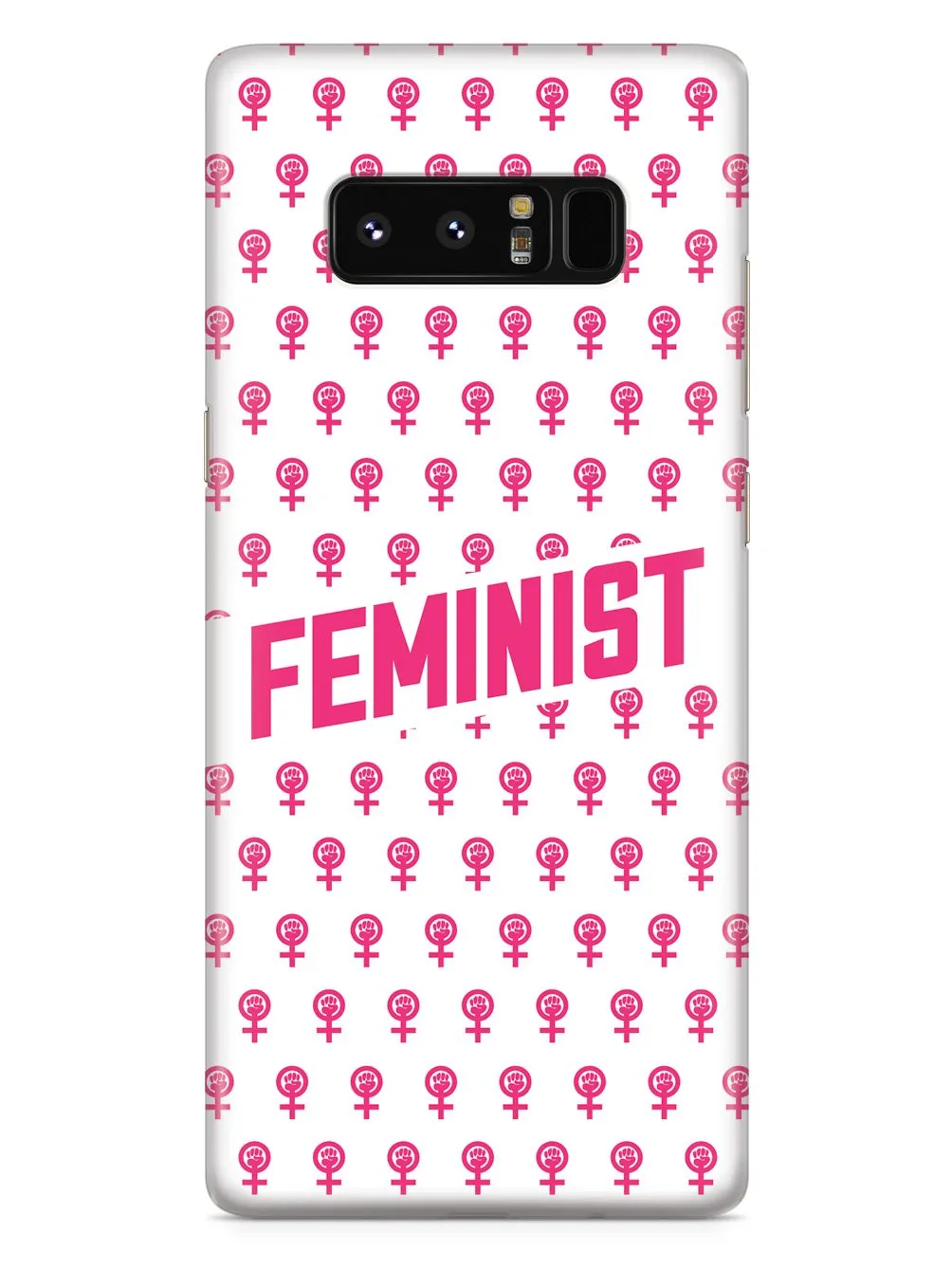 Pink Feminist Pattern - White Case