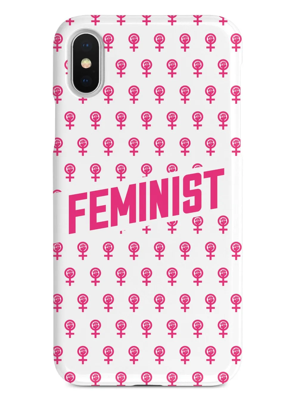 Pink Feminist Pattern - White Case