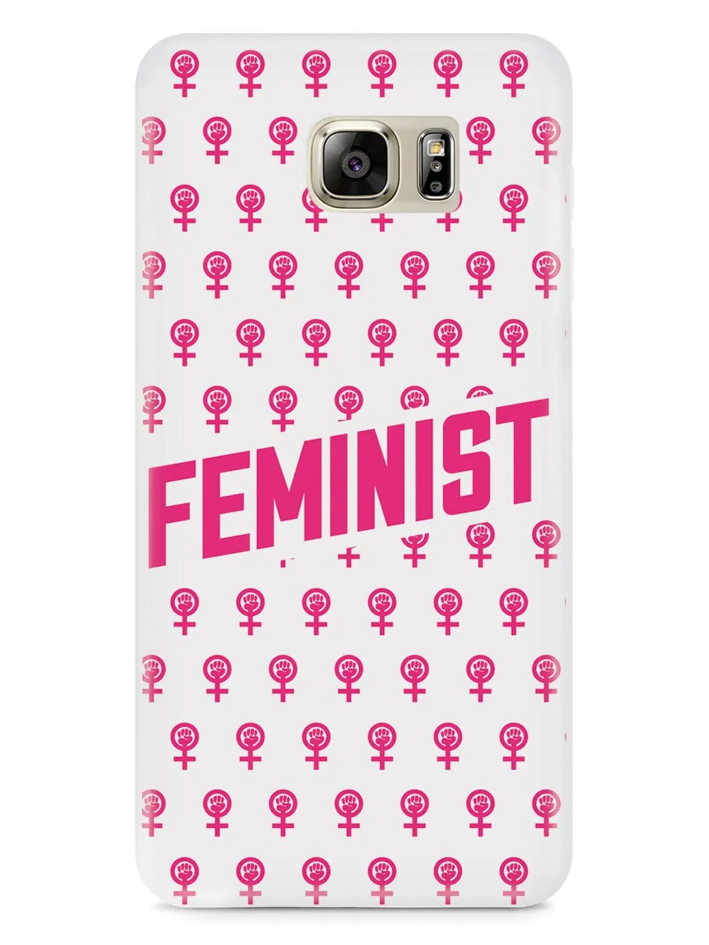 Pink Feminist Pattern - White Case