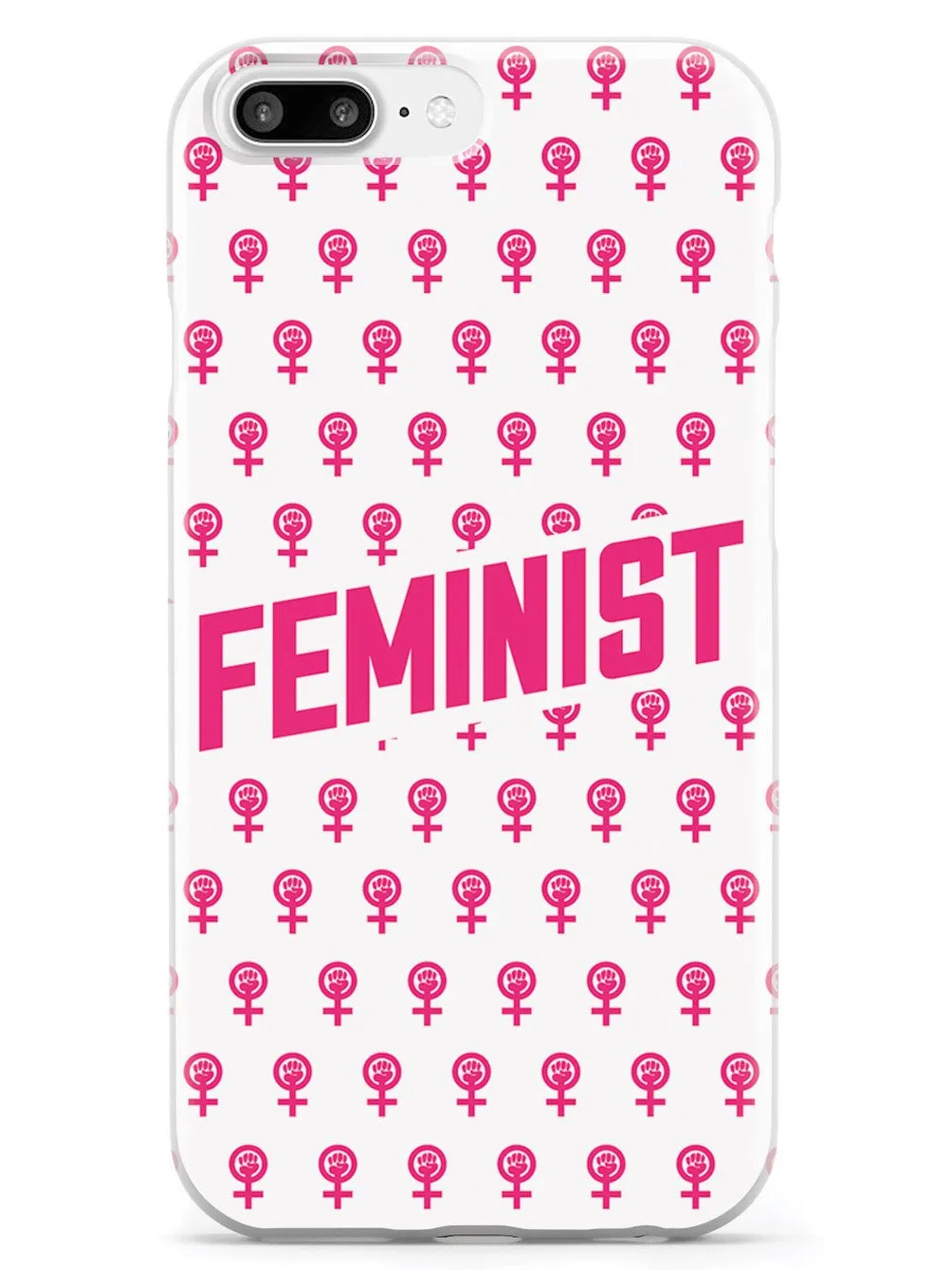 Pink Feminist Pattern - White Case