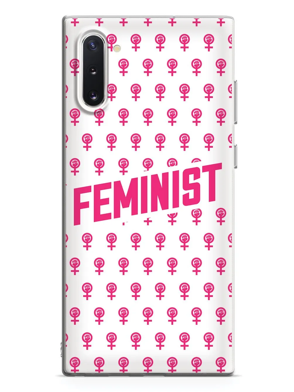 Pink Feminist Pattern - White Case
