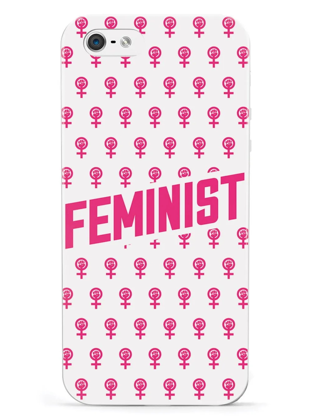 Pink Feminist Pattern - White Case