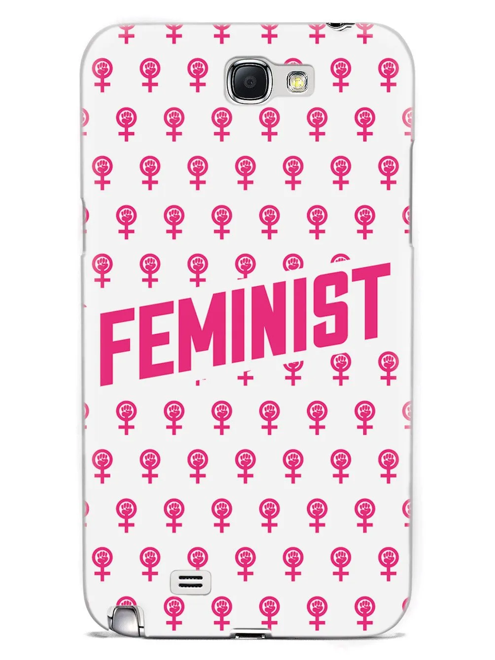 Pink Feminist Pattern - White Case