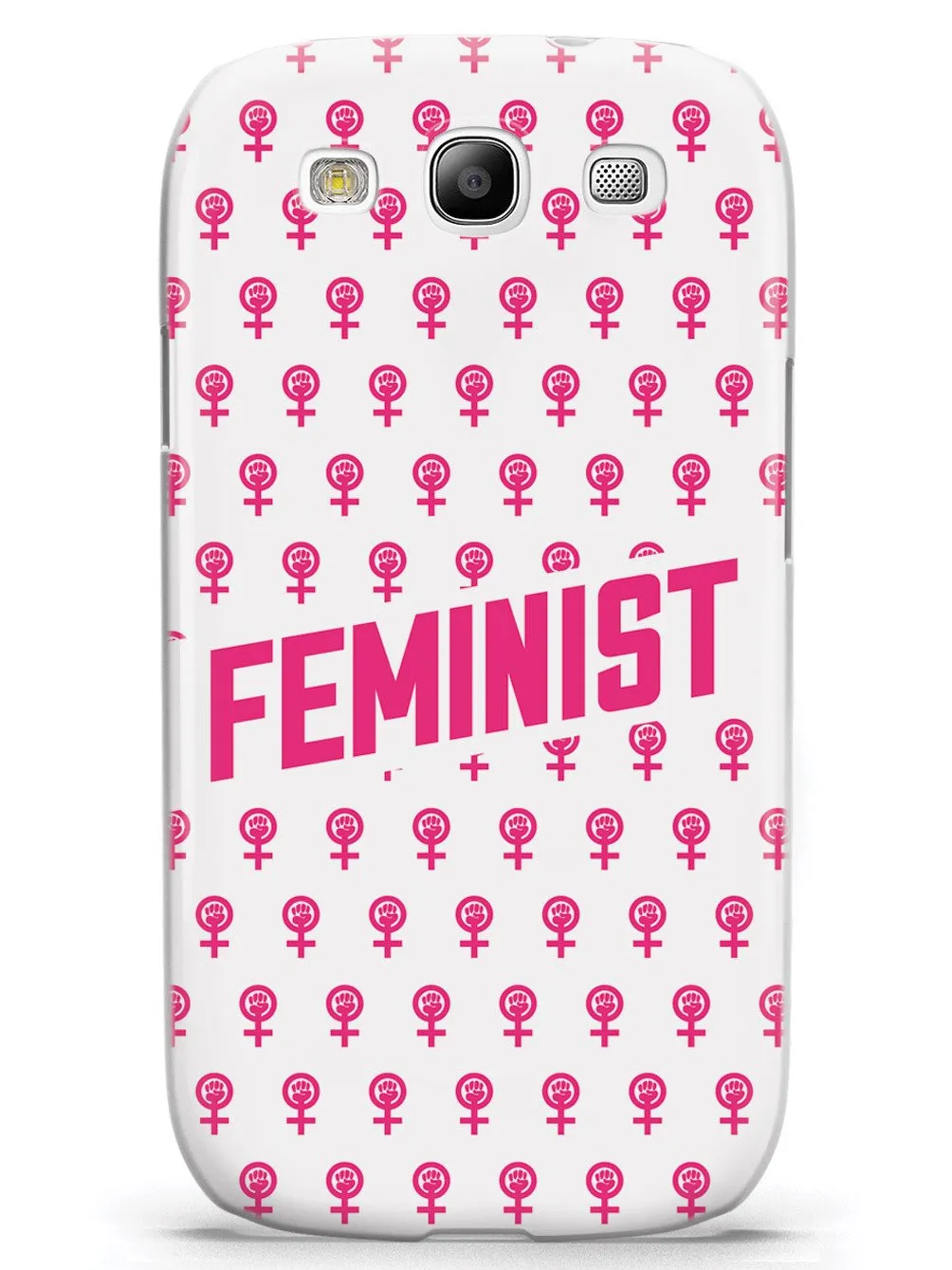 Pink Feminist Pattern - White Case