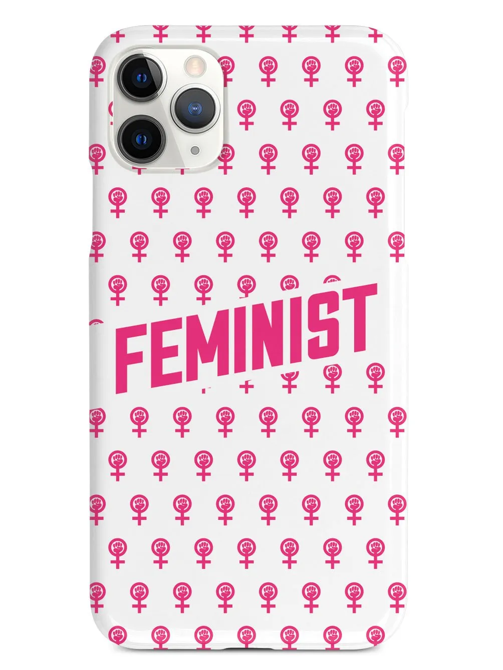 Pink Feminist Pattern - White Case