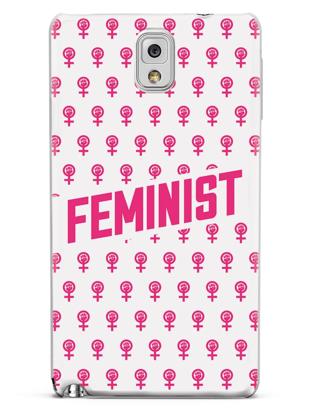 Pink Feminist Pattern - White Case