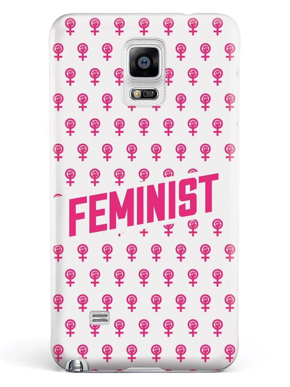 Pink Feminist Pattern - White Case