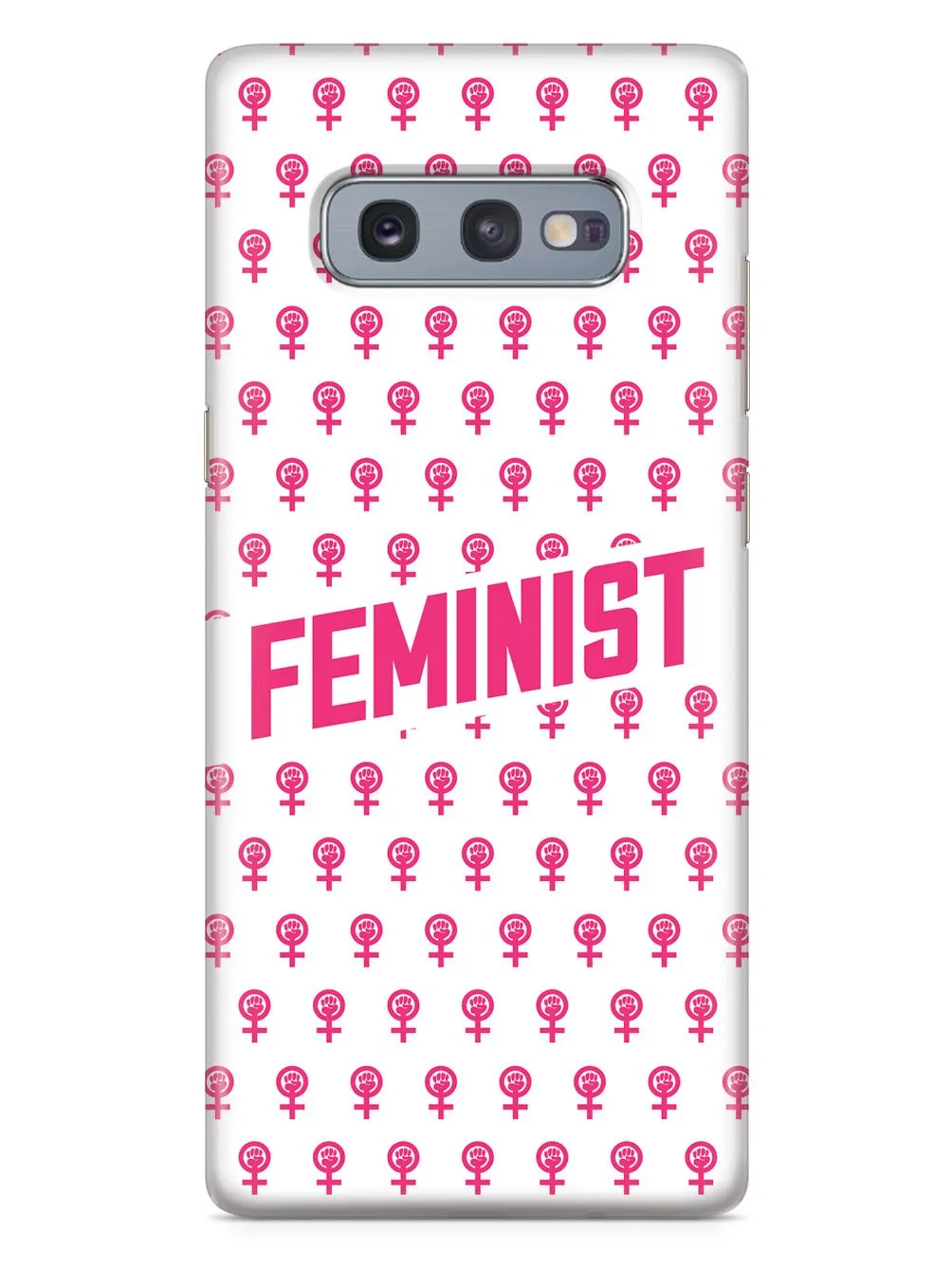 Pink Feminist Pattern - White Case
