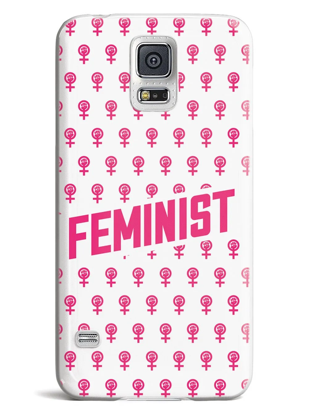 Pink Feminist Pattern - White Case