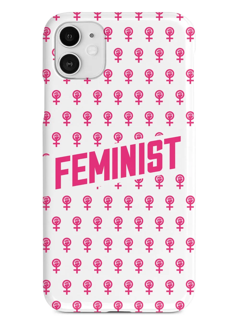 Pink Feminist Pattern - White Case