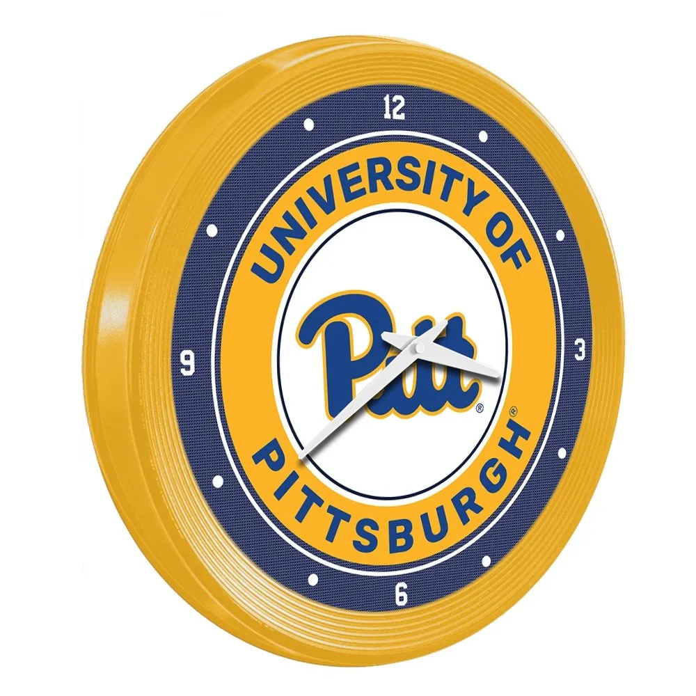 Pitt Panthers: Ribbed Frame Wall Clock