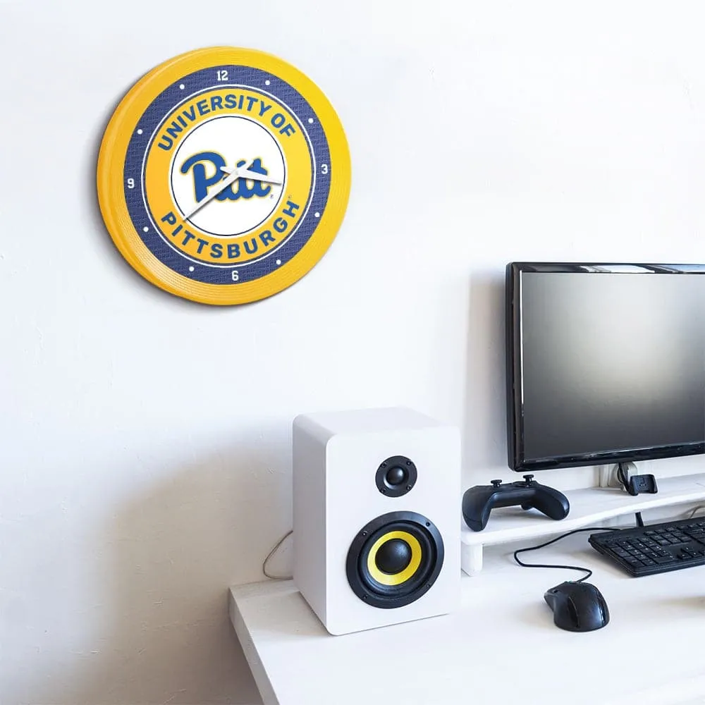 Pitt Panthers: Ribbed Frame Wall Clock