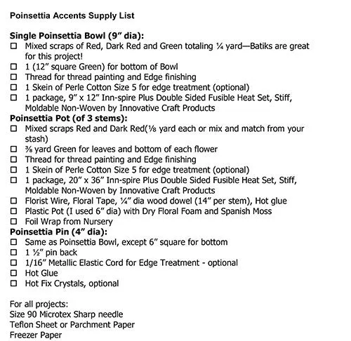 Poinsettia Accents