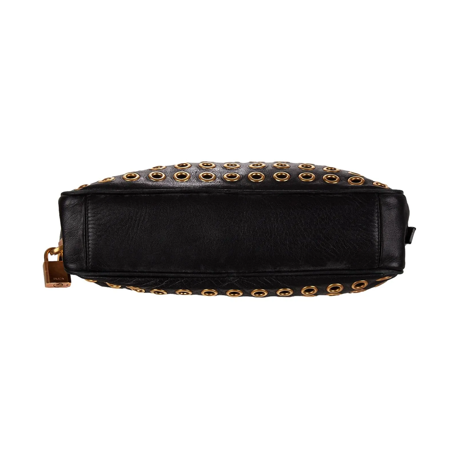 Prada Black Grommet Top Handle Bag