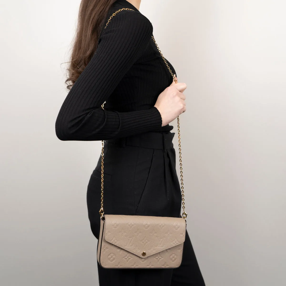 Pre-Owned Louis Vuitton Monogram Empreinte Felicie Pochette