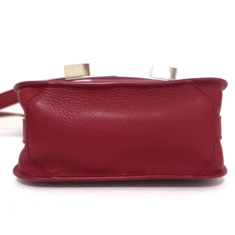 Proenza Schouler PS11 Tiny Crossbody Flap Bag Red Leather