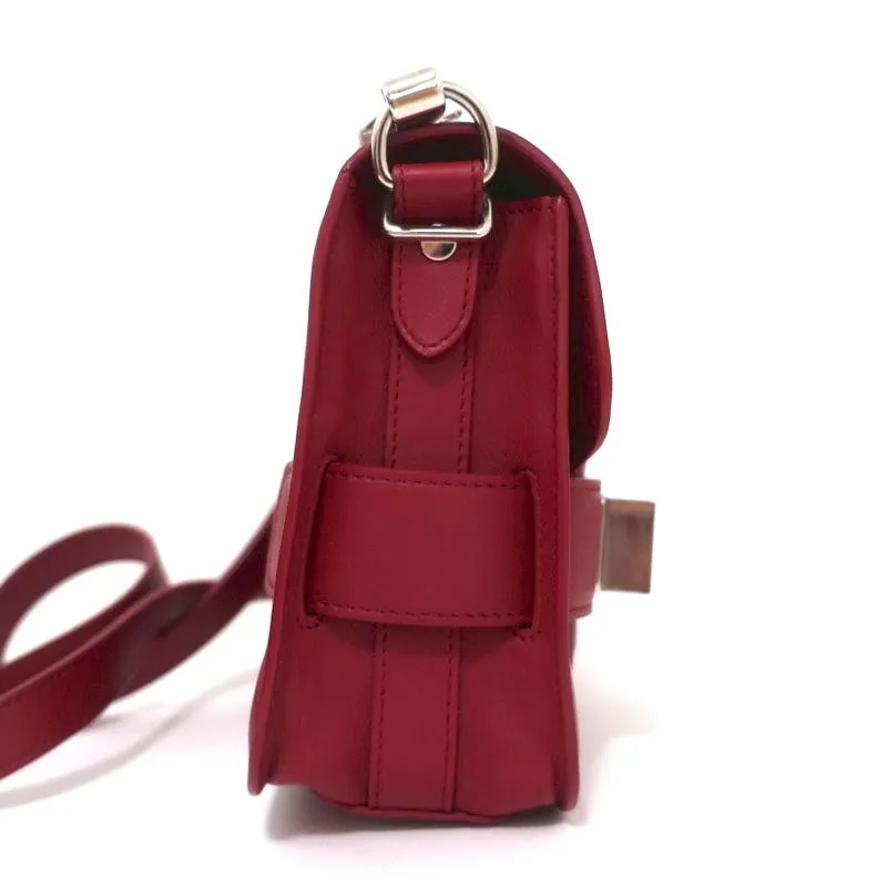 Proenza Schouler PS11 Tiny Crossbody Flap Bag Red Leather