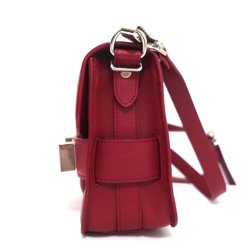 Proenza Schouler PS11 Tiny Crossbody Flap Bag Red Leather