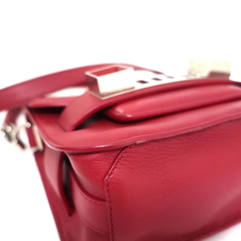 Proenza Schouler PS11 Tiny Crossbody Flap Bag Red Leather